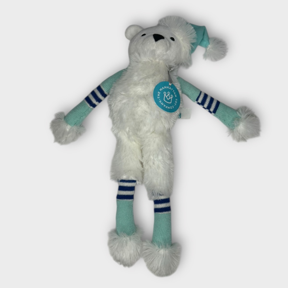 NWT Manhattan Toy Company Twiggies Bear Stuffed Animal Stuffie Teddy Plush White - Picture 2 of 6